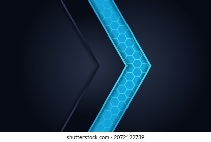 Modern background futuristic technology Hexagonal blue
