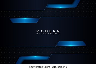 Modern Background Futuristic Technology Shiny Blue Metallic with Pattern