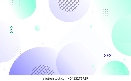 Modern background, geometric, full color, purple and green, circle pattern, memphis, abstract