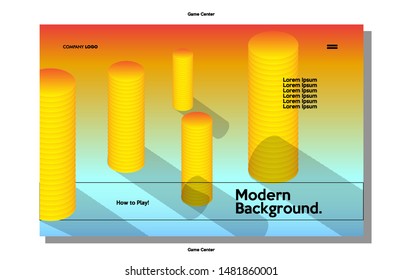 Modern Background geometric graphic, game prototype -vector