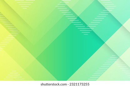 Fondo moderno, gradación geométrica, verde y amarilla, líneas sin soldadura, patrón, pasos abstractos 10