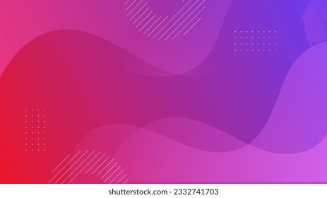 Fondo moderno, gradación geométrica, roja y violeta, combinación de ondas, abstracta, eps 10