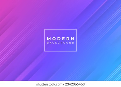 Modern background . geometric style, blue and purple gradient . memphis . slash effect
