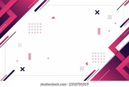 Modern background, geometric style, gradation of pink and dark blue, Memphis, abstract halftone