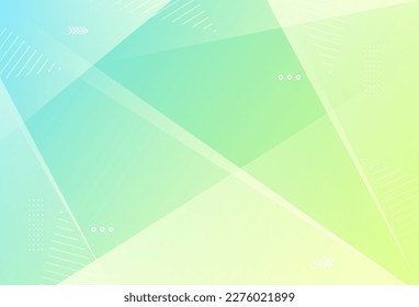 Moderner Hintergrund .Geometrischer Stil, hellblauer und gelber Farbverlauf .Memphis-Stil