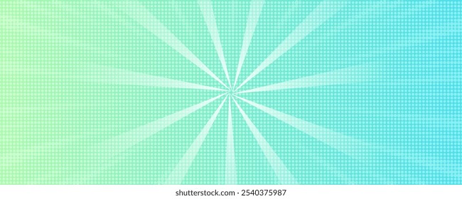 Fondo moderno. Estilo geométrico, memphis, gradación amarillo azul, zoom, cómics, Ilustración vectorial