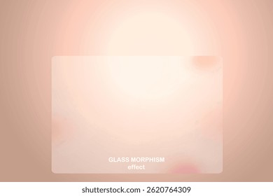 Moderner Hintergrund mit Glasmorphismus-Vektoreffekt. Transparentes Glaskartendesign. Glassmorphismus Trendstil. Abstraktes Banner mit farbigen, weißen Kreisen mit Unschärfe und Schatten. Vektorgrafik.