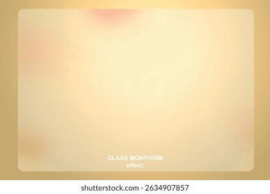 Modern background with glass morphism vector effect. Transparent glass card design. Glassmorphism trend style. Abstract banner with colored, white circles with blur and shadows. Vector illustration.