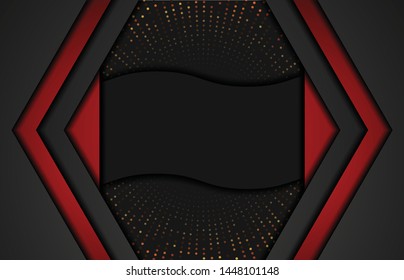 Modern background with glitter effect. Abstract realistic papercut background. Abstract geometric background. Vector 3d illustration. Vector illustration EPS 10