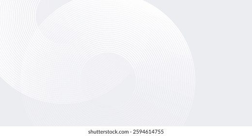 Modern background glowing geometric lines on gray background. Modern shiny blue circle abstract