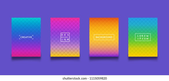 Modern Background Gradient Color Template Set Collection