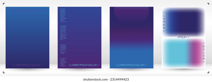 Modern Background with Gradient Mesh Holographic Shapes. Vector Template Design for your Business. Minimal Print Set in Red Colors for Your Identity Style. 