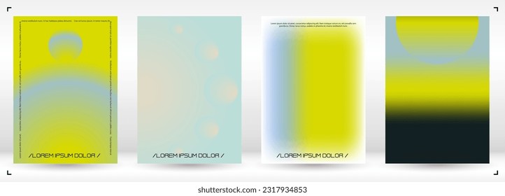 Modern Background with Gradient Mesh Holographic Shapes. Vector Page Design for your Identity. Minimal Print Set in Red Colors for Your Identity Style. 