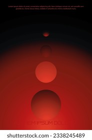 Modern Background with Gradient Mesh Holographic Shapes. Vector Flyer Design for your Identity. Minimal Print Set in Red Colors for Your Identity Style. 