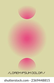 Modern Background with Gradient Mesh Holographic Shapes. Vector Flyer Design for your Identity. Minimal Print Set in Purple Blue Colors for Your Identity Style. 