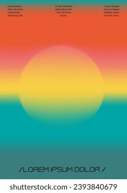 Modern Background with Gradient Mesh Holographic Shapes. Vector Template Design for your Business. Minimal Colourful Print Set for Your Identity Style. 