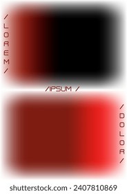 Modern Background with Gradient Mesh Holographic Shapes. Vector Flyer Design for your Identity. Minimal Print Set in Red Colors for Your Identity Style. 