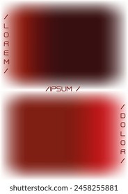 Fondo moderno con Formas holográficas de malla degradada. Vector Flyer Diseño para su identidad. Conjunto de impresión mínima en Colores rojos para su estilo de identidad. 