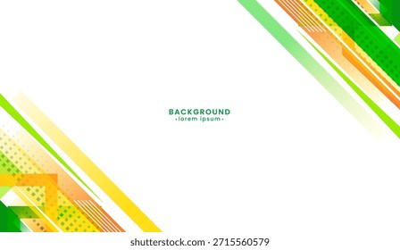 Moderner Hintergrund mit grünen und gelben diagonalen Linien. Perfekt für Präsentationen, digitale Designs, Websites und Grafiken in sozialen Medien. Geeignet für lebendige Konzepte.