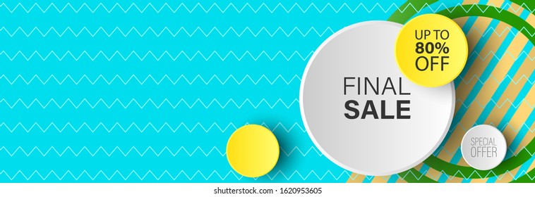Modern background with hipster graphic.Light blue background for summer sales and spring sales banner. Vector background with space for text. Design for bright poster, banner. Vector illustration. 