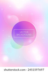 Modern Background. Hipster Pattern. Shiny Poster. Hologram Design. Memphis Flyer. Blue Space Shape. Dynamic Dots. Retro Pearlescent Elements. Purple Modern Background