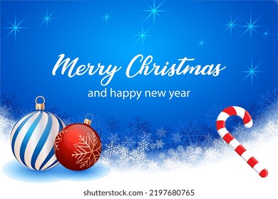 modern background, Holiday card with Christmas decorations and balls, stars, gift boxes, fir tree branches on dark background. Christmas festive template.