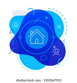Modern background with house icon