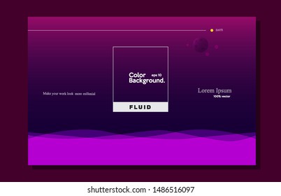 Modern background illustrasi night sea. Trendy gradient shape composition eps -vector
