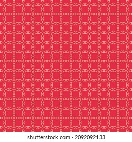 Modern background image with a simple geometric pattern on a red backdrop for your design. Seamless background for wallpaper, textures. Vector illustration.
