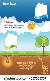 Modern background for kid web template