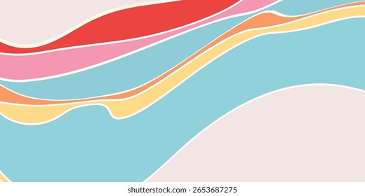 Modern background for kids theme. Vector wave illustration