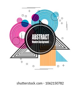 modern background label banner web sticker with geometric polygonal triangular abstract colorful design illustration isolated on white background