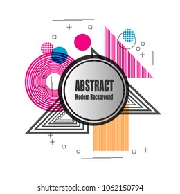 modern background label banner web sticker with geometric polygonal triangular abstract colorful design illustration isolated on white background