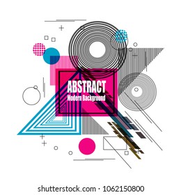 modern background label banner web sticker with geometric polygonal triangular abstract colorful design illustration isolated on white background