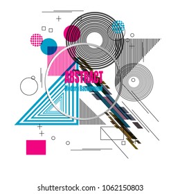 modern background label banner web sticker with geometric polygonal triangular abstract colorful design illustration isolated on white background