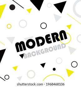 Fondo moderno de varias formas planas como círculos y triángulos. perfecto para su diseño, sitio web y otras necesidades. Este fondo dará una impresión más bonita.