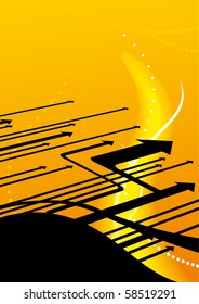 modern background with many arrows