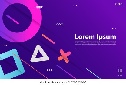 Modern background with memphis elements. Cool geometric backgrounds for your design.
