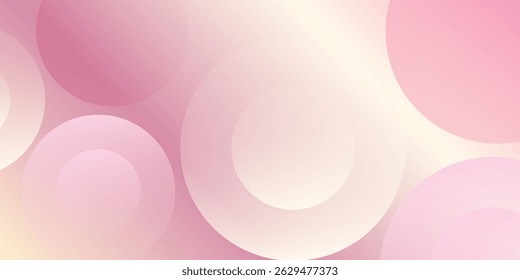 Modern background  modern minimalist pink and yellow gradations circle effect design abstract vector