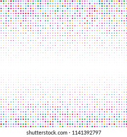 Modern background of multicolored dots on white