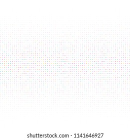 Modern background of multicolored dots on white