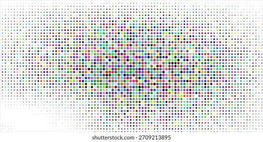 Fundo moderno de pontos multicoloridos no branco