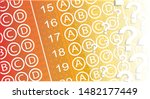 Modern background for multiple choice answer paper.