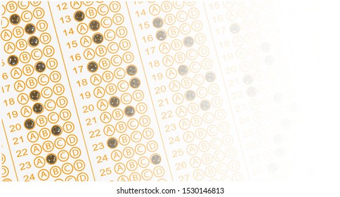 Modern background for multiple choice answer paper