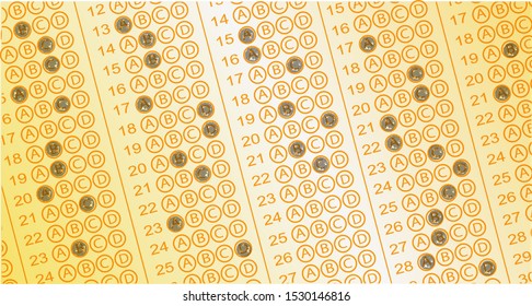 Modern background for multiple choice answer paper