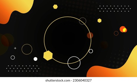 Modern background with orange and black background Premium Vector