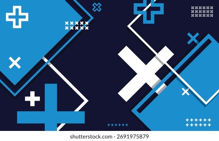 Modern background of overlapping abstract blue geometric shapes