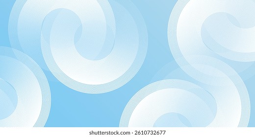 Modern background pastel colorful  blue and white gradations. Circle effect style geometric abstract modern design