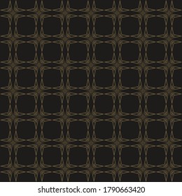 Modern background pattern. Black and gold. Dark wallpaper texture. Seamless geometric pattern. Perfect for fabrics, covers, patterns, posters, interior design or Wallpaper. Vector image background