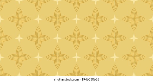 Modern background pattern with decorative ornament on a gold background. Vector graphics